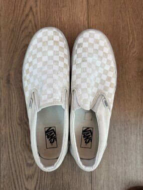 White Checkered Men's Vans